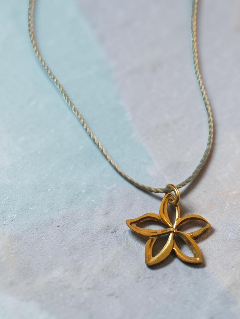 Leighton Lam Designs 18k Gold-Plated Brass Plumeria Flower Necklace